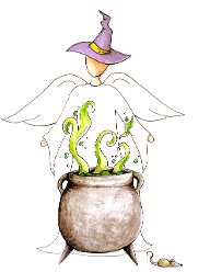 Halloween Angel Witch Art Print