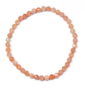 Pink Moonstone Faced Crystal Bracelet