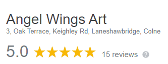 Google Reviews Five Stars at Angel Wings Art