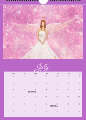 Angel Calendar Month Example 2024