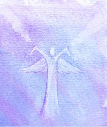 watercolour angel art painting